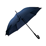 Зонт-трость ANTI WIND, полуавтомат, пластиковая ручка, тёмно-синий; D=103 см