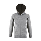 Толстовка детская STONE KIDS, серый меланж,8 лет, 50% хлопок, 50% полиэстер, 260 г/м2