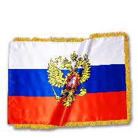 Знамя двухстороннее с бахромой 100х150см