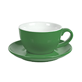 Чайная/кофейная пара CAPPUCCINO, зеленый, 260 мл, фарфор