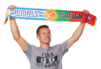 Шарф болельщика Уругвай - Португалия 30.06.2018 в Сочи Шарф болельщика Уругвай - Португалия 30.06.2018 в Сочи