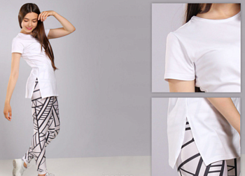 Футболка Асана женская однотонная